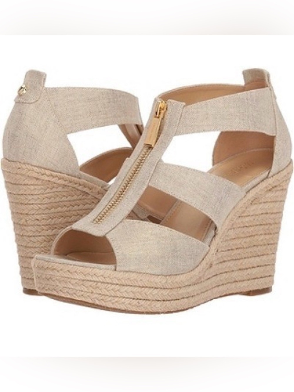 Michael Kors Damita Metallic Wedge Sandals U.S. 9.5